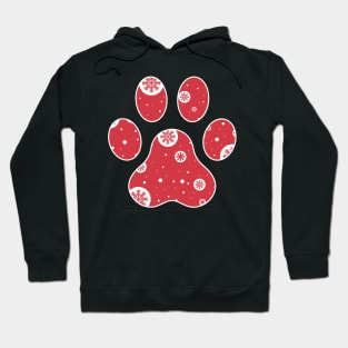 Paw print with snowflakes Hoodie